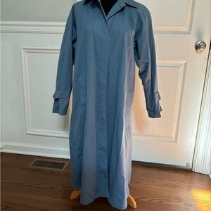 Vintage Cambridge Blue Long Sleeve Trench Coat